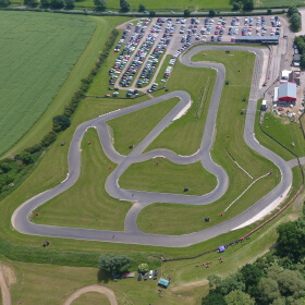 Aerial view of Whilton Mill Kart Circuit